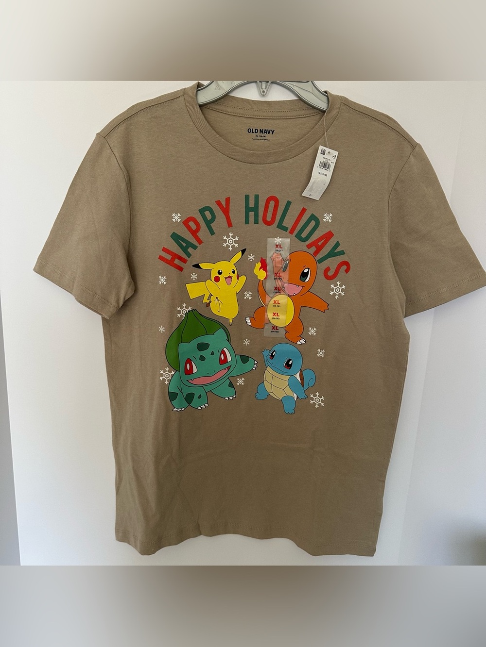 Old Navy Boys Pokemon Christmas Holiday Shirt Size XL NEW